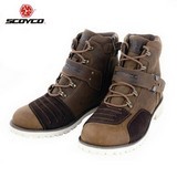Motorcycle Touring Boots Street Racing Shoes Vintage Design Casual Wear Top Cow Leather Ankle